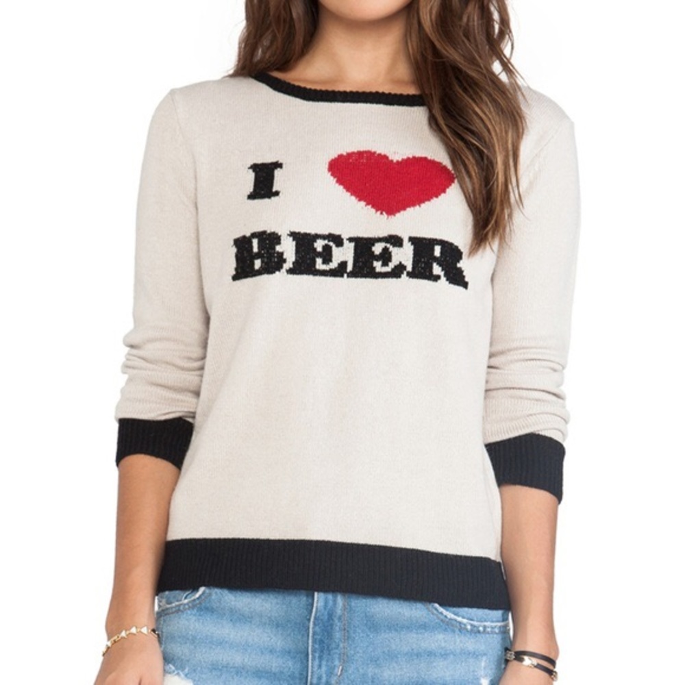 Knitz For Love & Lemons “I ❤️ Beer” sweater